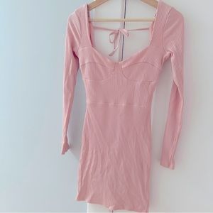TIGERMIST Bodycon Mini long sleeve dress - PINK size S